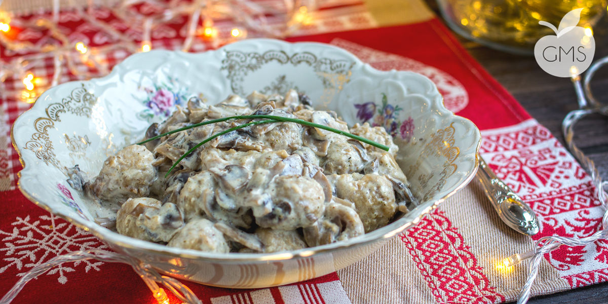 Canederli panna e funghi