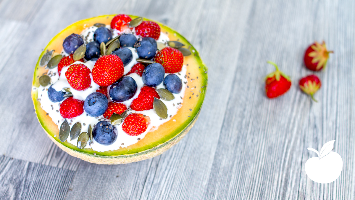 Coppette di melone e yogurt