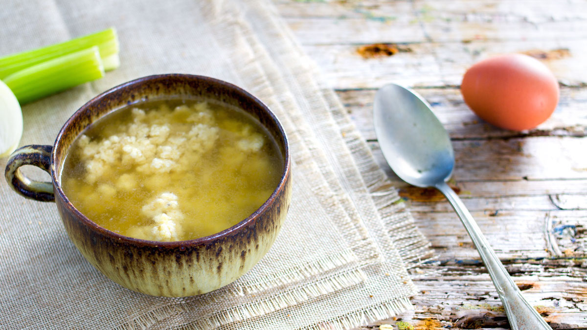Stracciatella in brodo