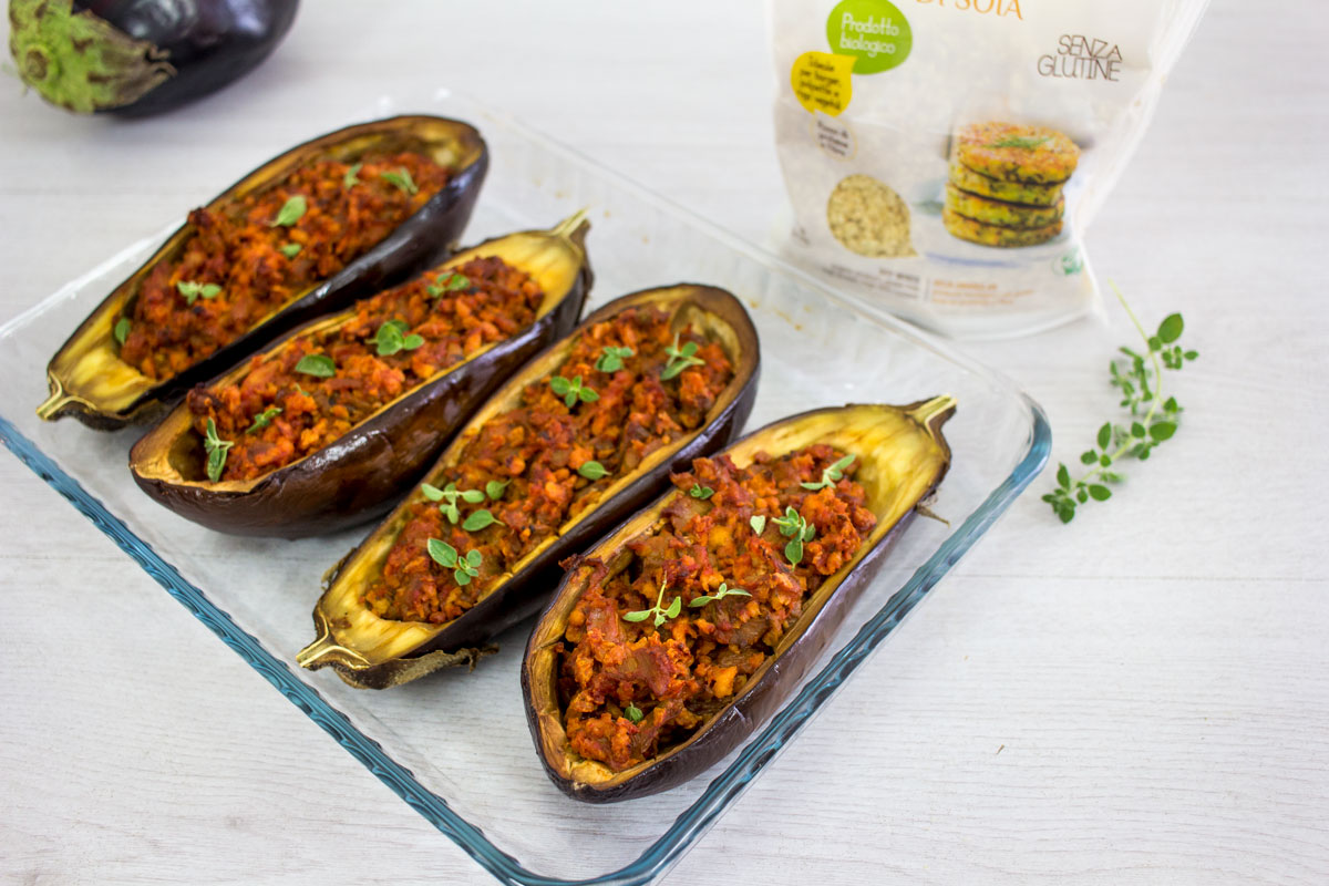 Melanzane ripiene senza carne