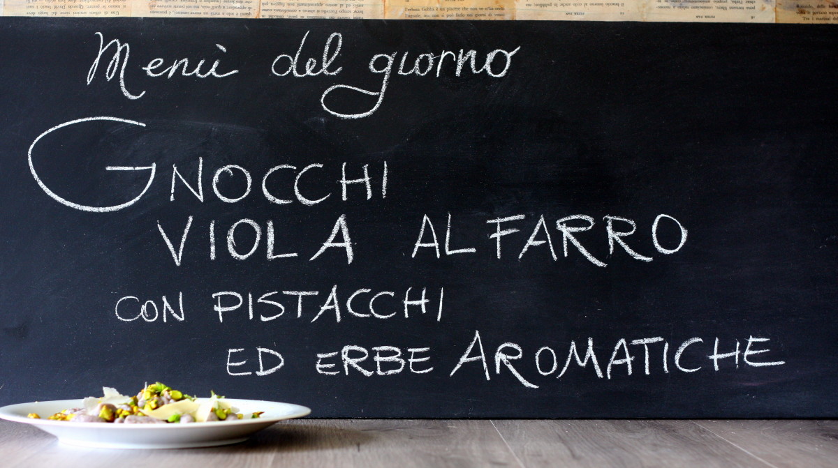Gnocchi viola al farro