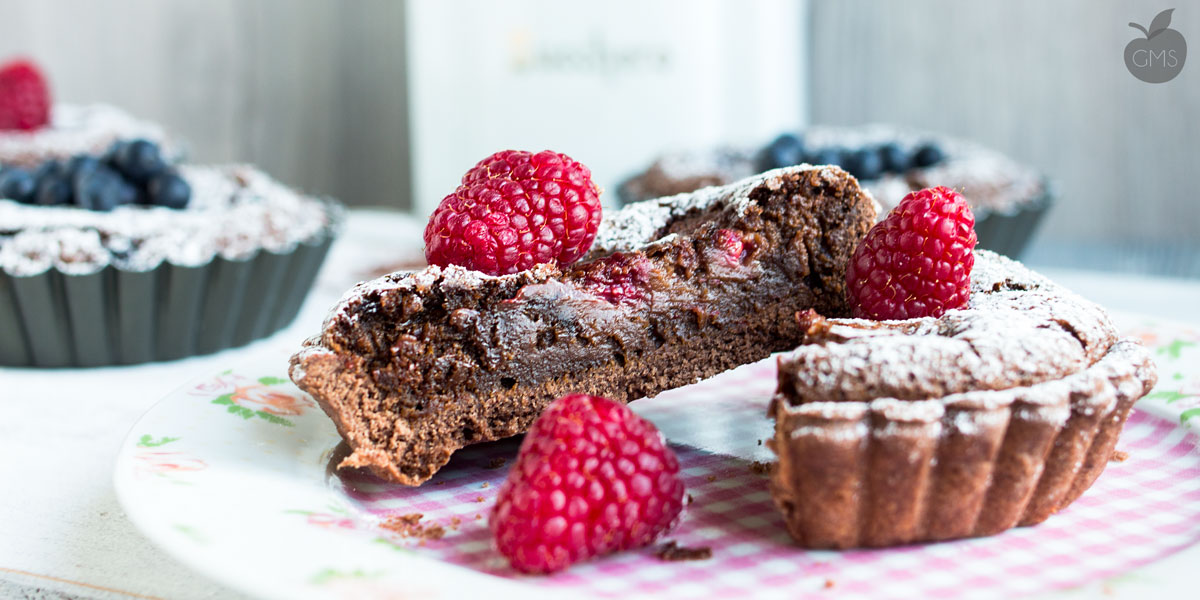 Crostatine al cioccolato e lamponi | Ricetta vegan