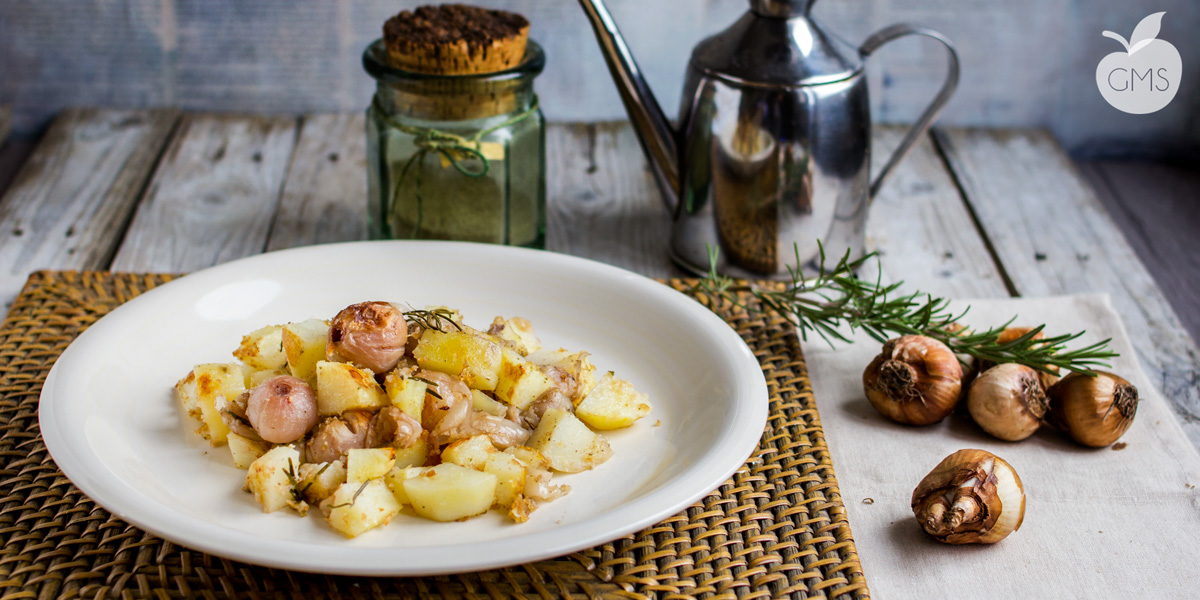 Lampascioni al forno con le patate