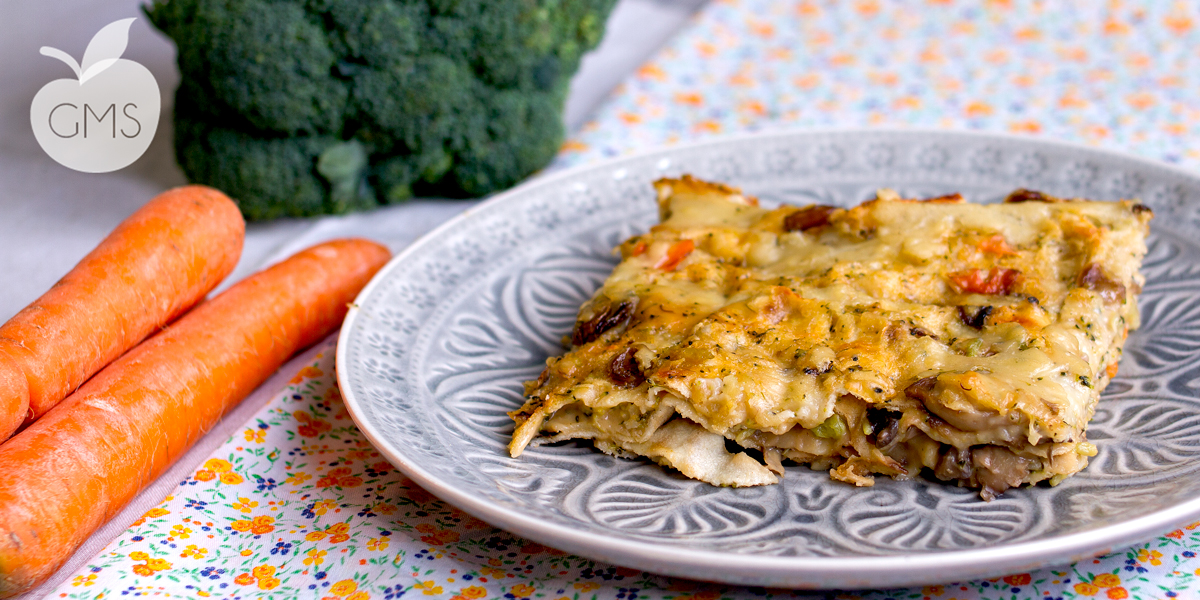 Lasagne con pane carasau | Funghi & Broccoli