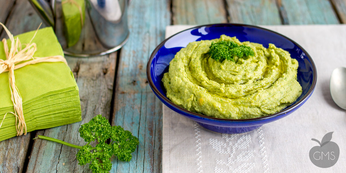 Hummus verde al prezzemolo e aneto