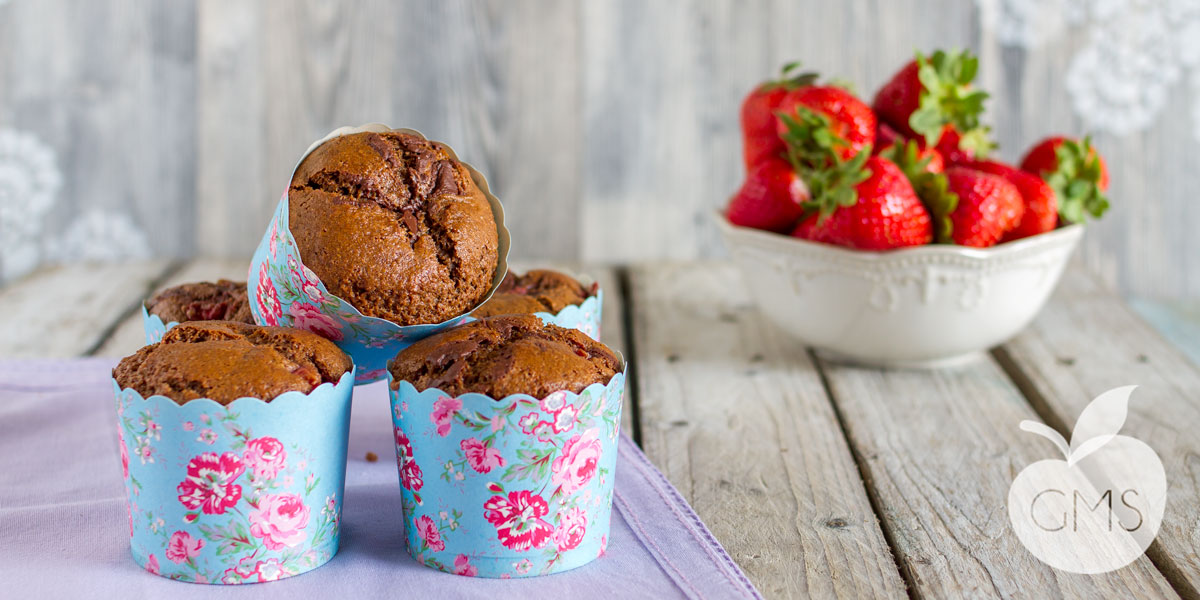 Muffin al Cioccolato e Fragole