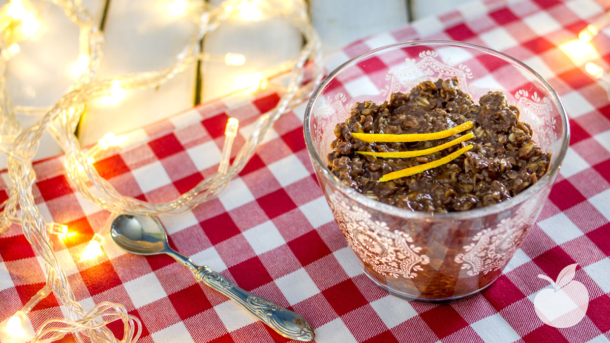 Porridge al cioccolato e arancia | Ricetta vegan