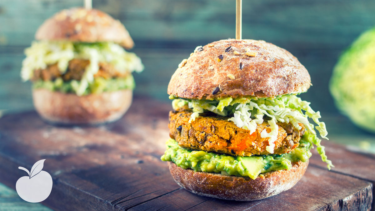 Burger di lenticchie e guacamole