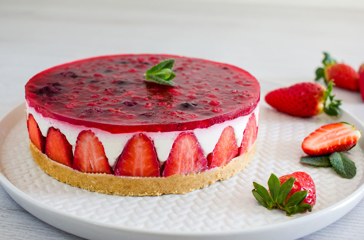 Cheesecake Yogurt E Fragole Il Goloso Mangiar Sano