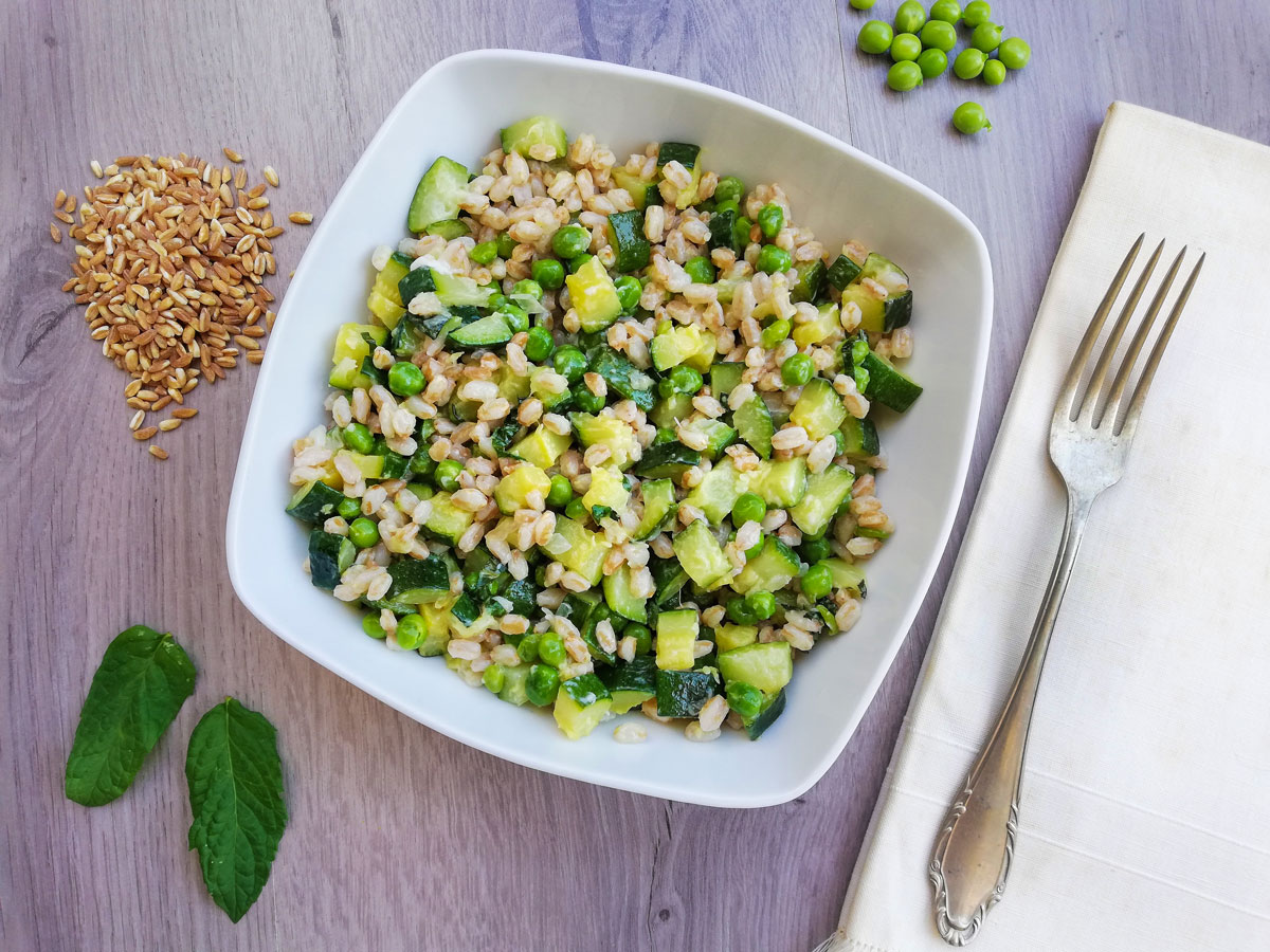 Farro zucchine e piselli