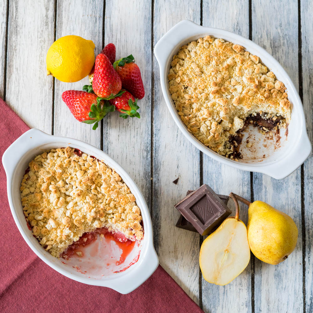 Crumble alla farina di cocco in 2 gusti