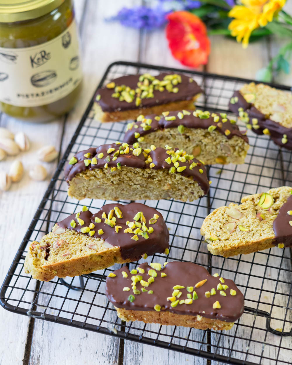 Biscotti al pistacchio e cioccolato