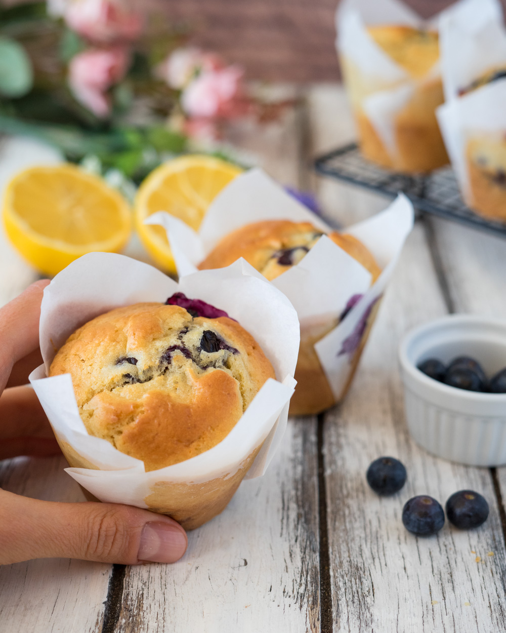 Blueberry muffin al limone e yogurt