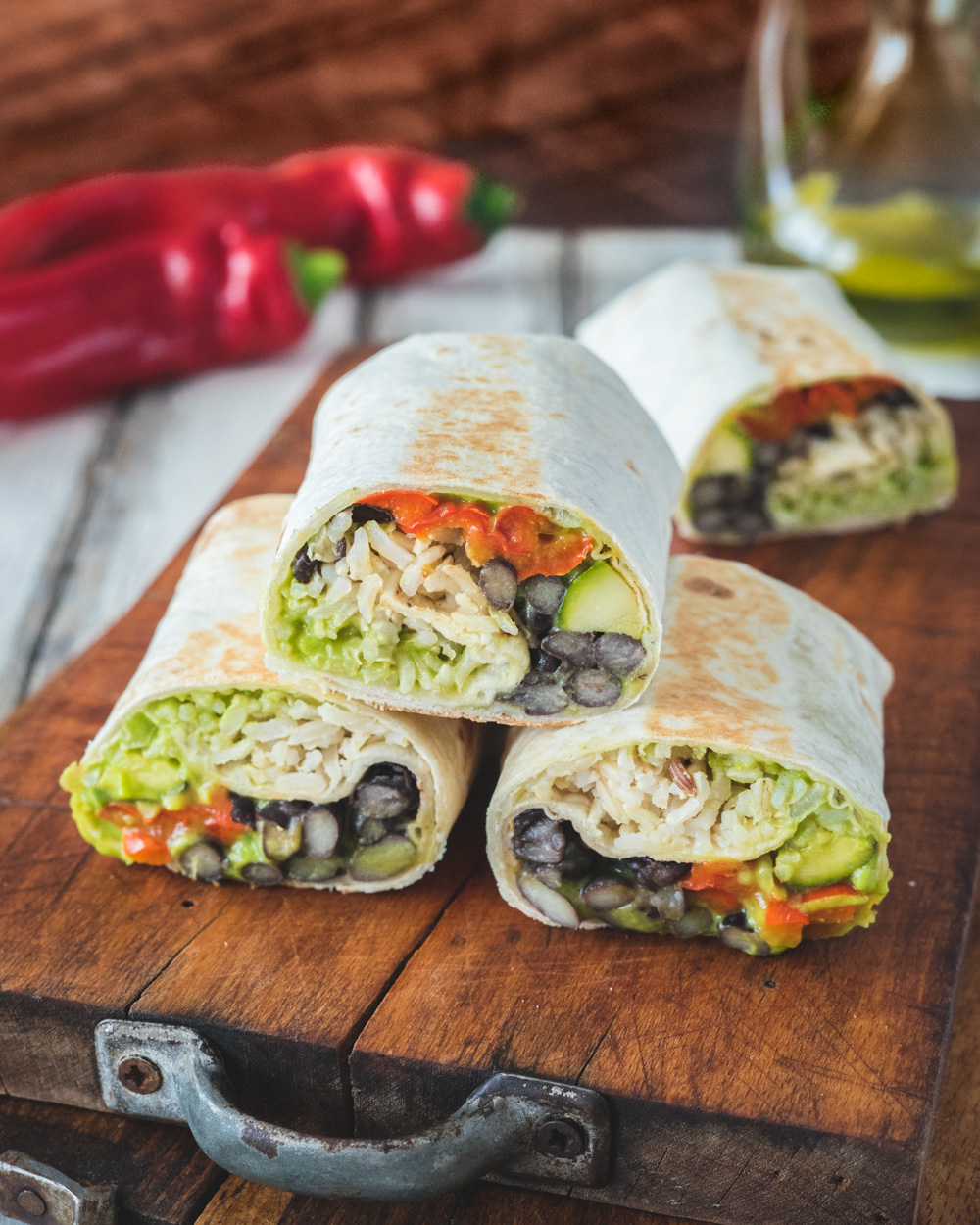 Burrito veg con peperoni grigliati