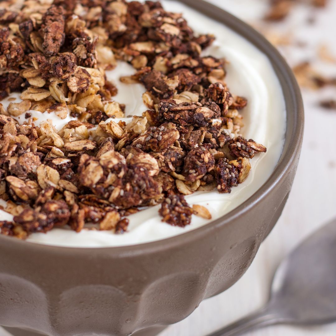 Granola ricoperta al cioccolato