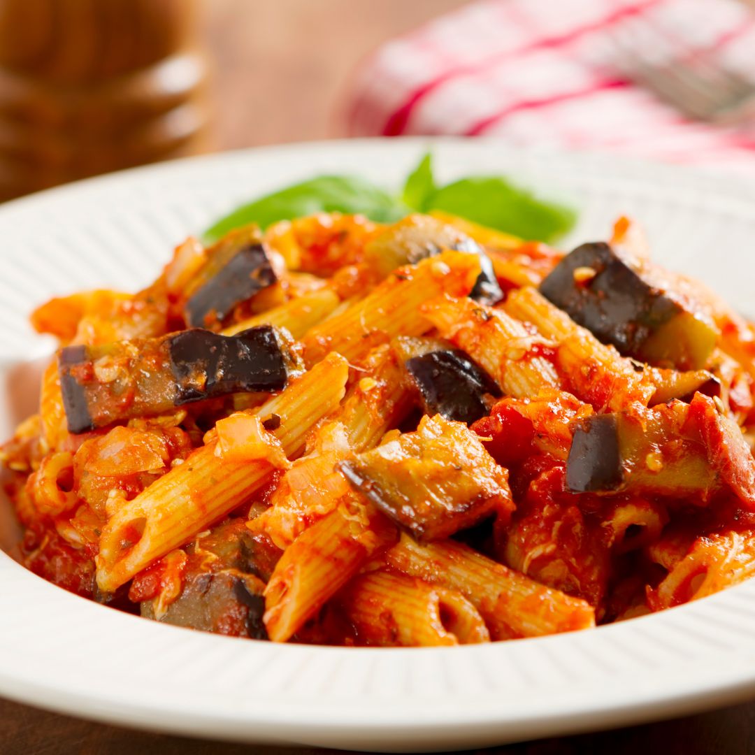 Pasta alle melanzane cotte in microonde