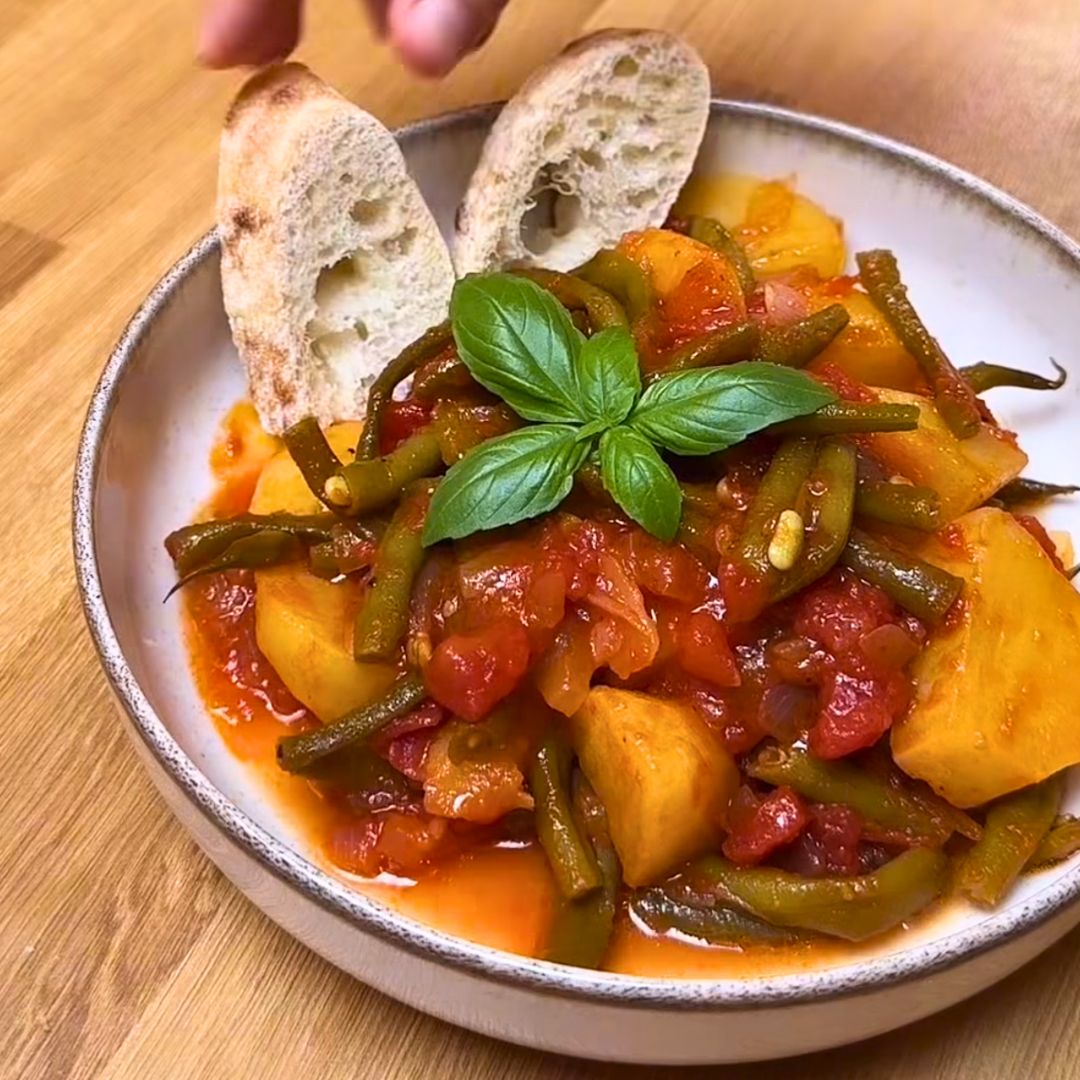 Fagiolini in umido con patate