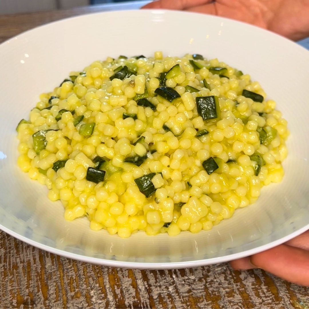 Fregola alle zucchine e limone