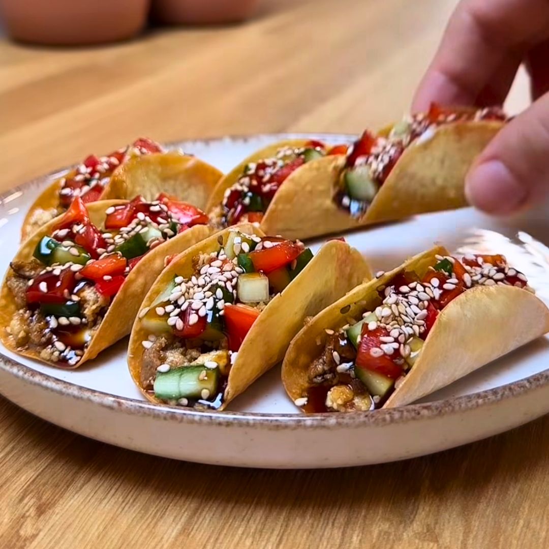 Mini tacos croccanti con pasta per ravioli